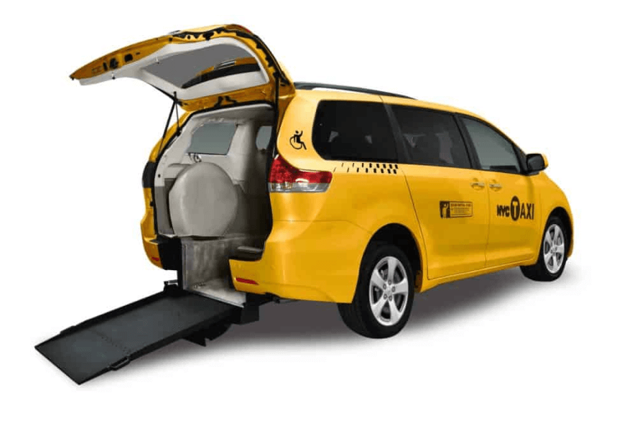 Yellow Taxi Wheelchair Accessible Service Cab NYC